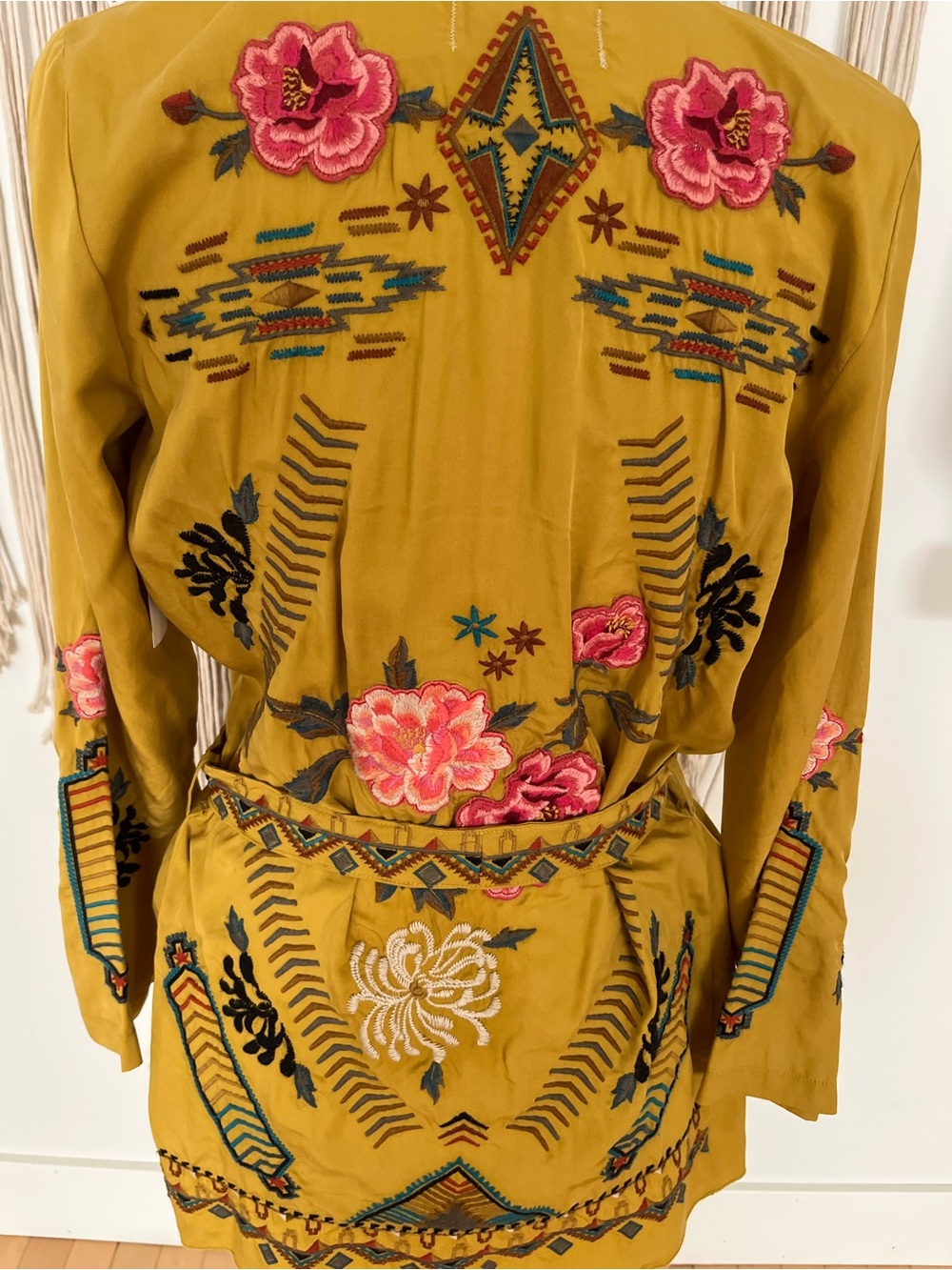 DRIFTWOOD Embroidered Tie-Waist Kimono Cardigan - Picture 7 of 13